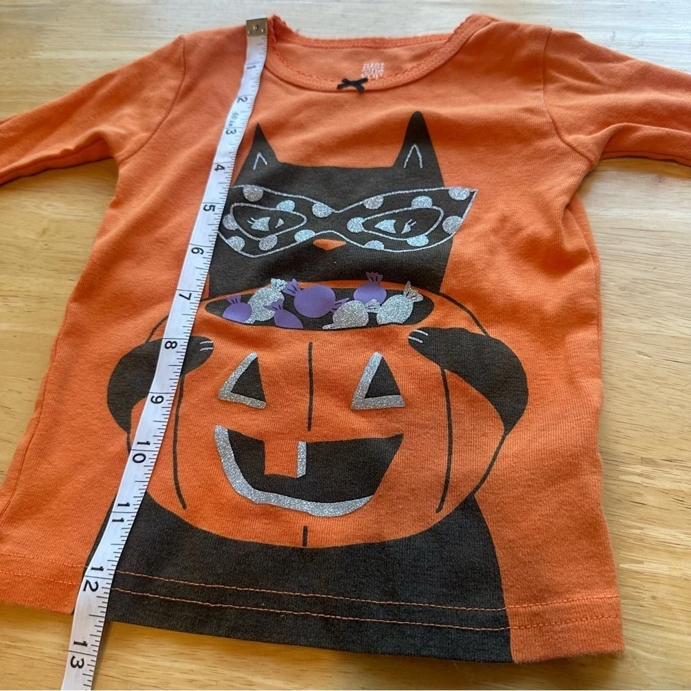 Carter’s Just One You Orange Halloween Black Cat Pumpkin Top 18M